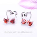 2018 new designs 925 sterling silver cz earrings Valentine's Day jewelry earrings